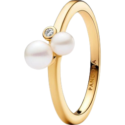 Pandora Duo Treated Ring - Gold/Pearl/Transparent