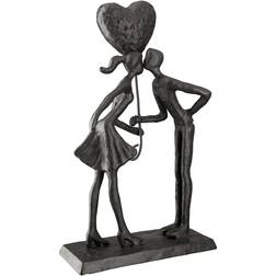 Casablanca Moderne Design Sculpture Couple With Heart Balloon and Saying Charm Love Brown Dekorationsfigur 22.5cm