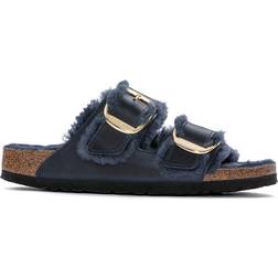 Birkenstock Arizona Big Buckle Shearling Oiled Leather - Midnight Blue