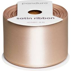 Panduro Hobby Beige Satinband 40 mm Brett 8 Meter Långt