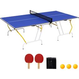 Sportnow 9FT Foldable Table Tennis with Cover