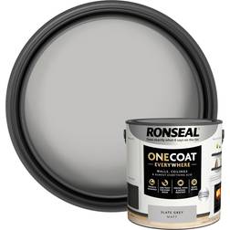 Ronseal One Coat Everywhere Multi Surface Slate Wood Paint Grey 2.5L