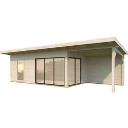 Palmako 9.2m 4m Contemporary Log Cabin Gazebo (Building Area )