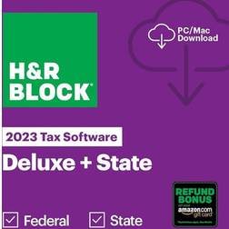 H&R Block Tax Software Deluxe + State 2023 with Refund Bonus Offer (Amazon Exclusive) (PC/MAC Download)