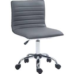 Homcom Armless Mid-Back Dark Grey Office Chair 90cm