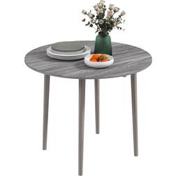 Homcom Modern Space Saving Small Grey Dining Table 89cm