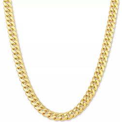 Italian Gold Miami Cuban Link Chain Necklace 6mm - Gold