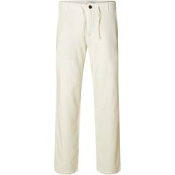 Selected Homme SLH196 Straight Fit Trousers - Cloud Dancer