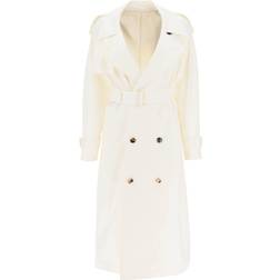 Burberry Silk Trench Coat - Cream