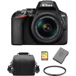 Nikon D3500 KIT AF-P 18-55mm VR 32G SDcard Bag EN-EL14A 55mm Protector