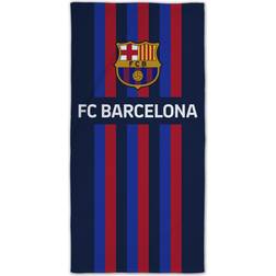 Licens FC Barcelona FCB Logo Badehåndklæde Blå (140x70cm)