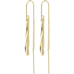 Pilgrim Alberte Teardrop Pendant Chain Earrings - Gold