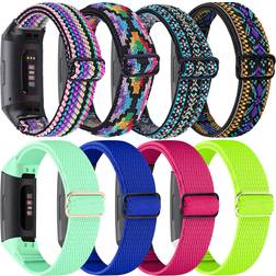 ShuYo Elastic Band for Fitbit Charge 3/3 SE/4 8-Pack