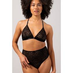 Understatement Understatement Underwear Mesh Highwaist Briefs Black Leopard sort