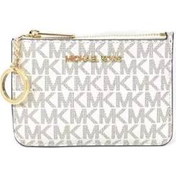Michael Kors Jet Set Travel Small Signature Logo Coin Purse - Vanilla