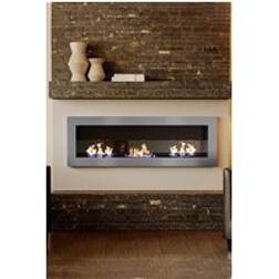 Living and Home 47 Inch Bio Ethanol Fireplace Grey Size