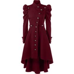 Dinamr Medieval Cosplay Vintage Slim Coat Womens Retro Costume