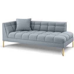 Canora Grey Trapp Chaise Longue Light Blue Sofa 185cm 3 Seater