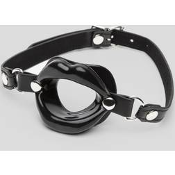MiniX DOMINIX Deluxe Silicone Open Mouth Lip Gag 1.5-Inches Diameter Black