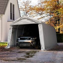 Toolport 3,3x4,8m Tende Garage Grigio PVC 800 (Superficie edificio )