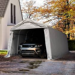 Toolport 3,3x6m Tende Garage Grigio PVC 800 (Superficie edificio )
