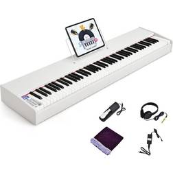 Costway 88-Key Weighted Digital Piano Full-Sized Keyboard for Beginners/Adults