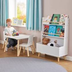 Liberty House Toys Kids White Bookcase and Storage Cabinet