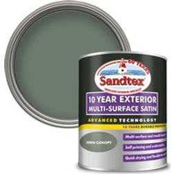 Sandtex 10 Year Multi Surface Satin Paint Fern Canopy Green 0.75L