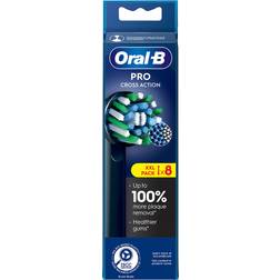 Oral-B Pro Cross Action Black X-Filaments Replacement Head 8-pack