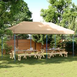 vidaXL Pop-Up hopfällbart partytält beige