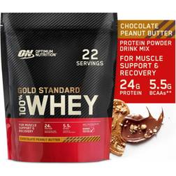 Optimum Nutrition Gold Standard 100% Whey Protein Powder For Muscle Support Recovery Chocolate Peanut Butter 22 Servings