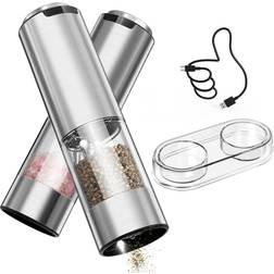 Circle Joy Circle joy rechargeable Pepper Mill, Salt Mill 2pcs 7.76"