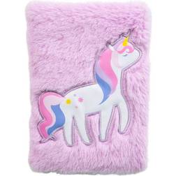 Unicorn Notebook with Fur 13x18cm