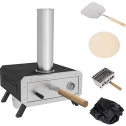 OutSunny Portable Wood Pellet Pizza Oven with Thermometer