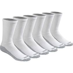 Dickies Moisture Control Crew Work Socks 6-pack - White