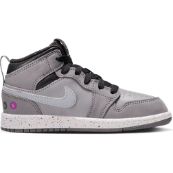 Nike Jordan 1 Mid Wings PS - Gunsmoke/Black/Laser Orange/Matte Silver