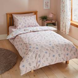 Dunelm Woodland Reversible Duvet Cover Pink (200x135cm)