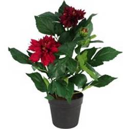 Leaf Dhalia Red Artificial Plant