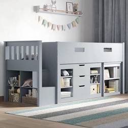 Flair Flair Charlie Grey Wooden Cabin Bed Single