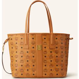 MCM Liz Vi Shopper Medium Shopping Bag - Cognac