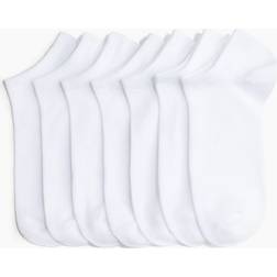 H&M Ladies White 7-pack trainer socks 6-8