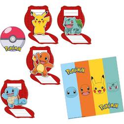 Amscan Pokémon Poke Ball Invitationer x 8 Pocket Monster