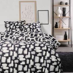 Today Parure Lit Sunshine 260 x 240 cm - Noir/Blanc Housse de couette Blanc