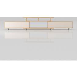 Gr8 Home Lowboard White /Oak TV Bench 106x36cm