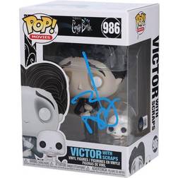 Funko Johnny Depp Corpse Bride Autographed Victor #986 Funko Pop! Vinyl Figure Signed in Blue Paint BAS