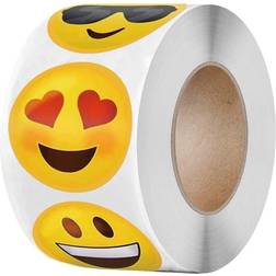 Northix JTI Smileys Aufkleber 500 Stück Rolle