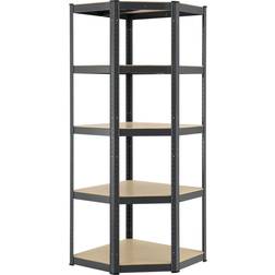 Juskys Warehouse Rack Corner Basic Grey Shelving System 100x180cm