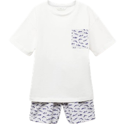 Mango Printed Short Pyjamas - Medium Heather Grey