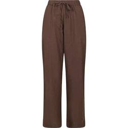 Neo Noir Sonar Linen Pants - Brown