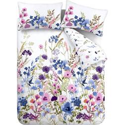 Catherine Lansfield Countryside Duvet Cover Blue, Pink (230x220cm)